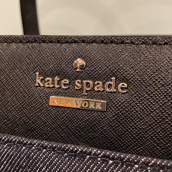 Kate Spade Saffiano-Trimmed Denim Handle Bag - Picture 5 of 5